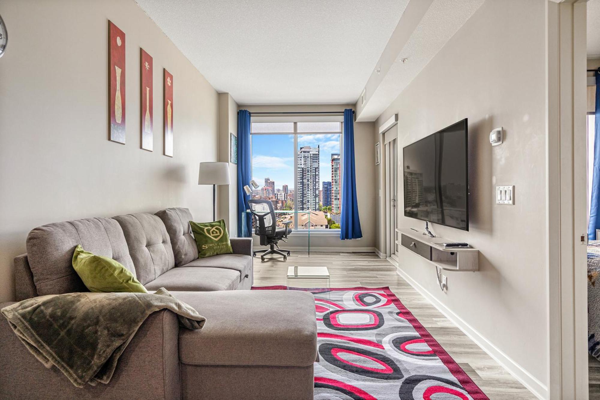City Centre Retreat - 1Br Condo With Desk カルガリー エクステリア 写真